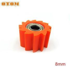 Ролик натяжителя цепи OTOM RACING зубчатый, оранжевый OTM244714